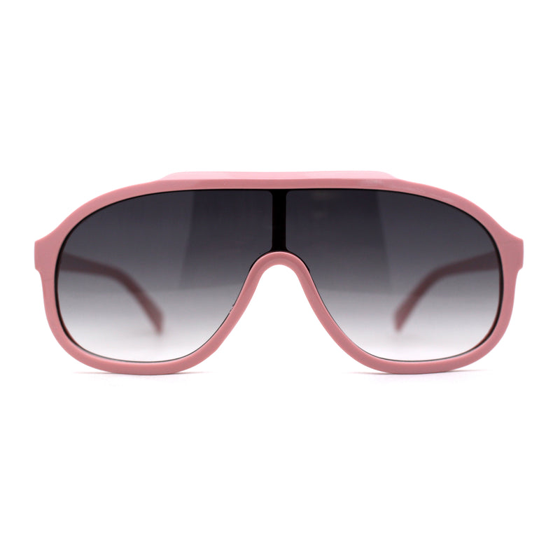 Iconic 80s Oversize Shield Racer Sport Plastic Sunglasses