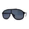 Iconic 80s Oversize Shield Racer Sport Plastic Sunglasses