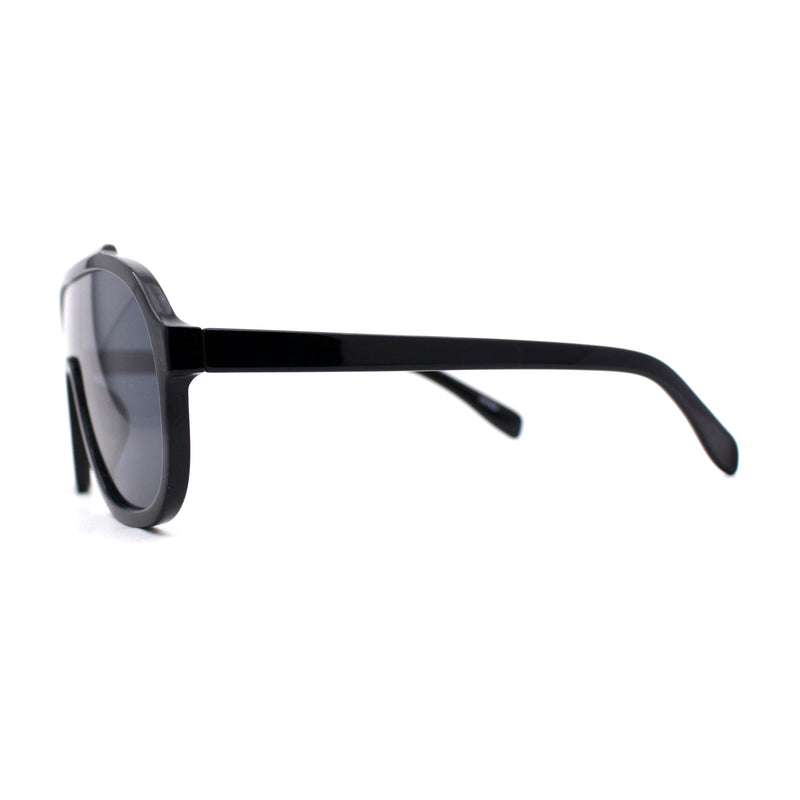 Iconic 80s Oversize Shield Racer Sport Plastic Sunglasses