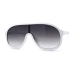 Iconic 80s Oversize Shield Racer Sport Plastic Sunglasses