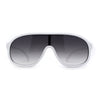 Iconic 80s Oversize Shield Racer Sport Plastic Sunglasses