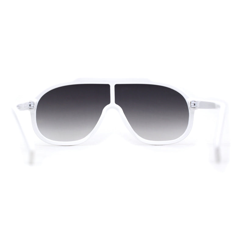 Iconic 80s Oversize Shield Racer Sport Plastic Sunglasses