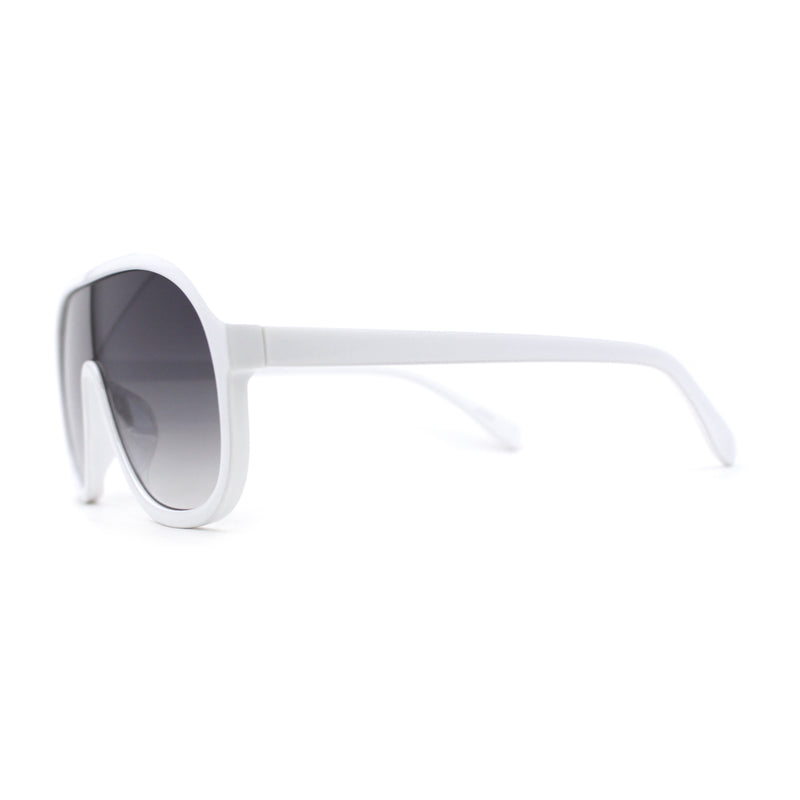 Iconic 80s Oversize Shield Racer Sport Plastic Sunglasses