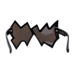 Polarized Funky Oversize Pow Wow Shape Shield Plastic Sunglasses