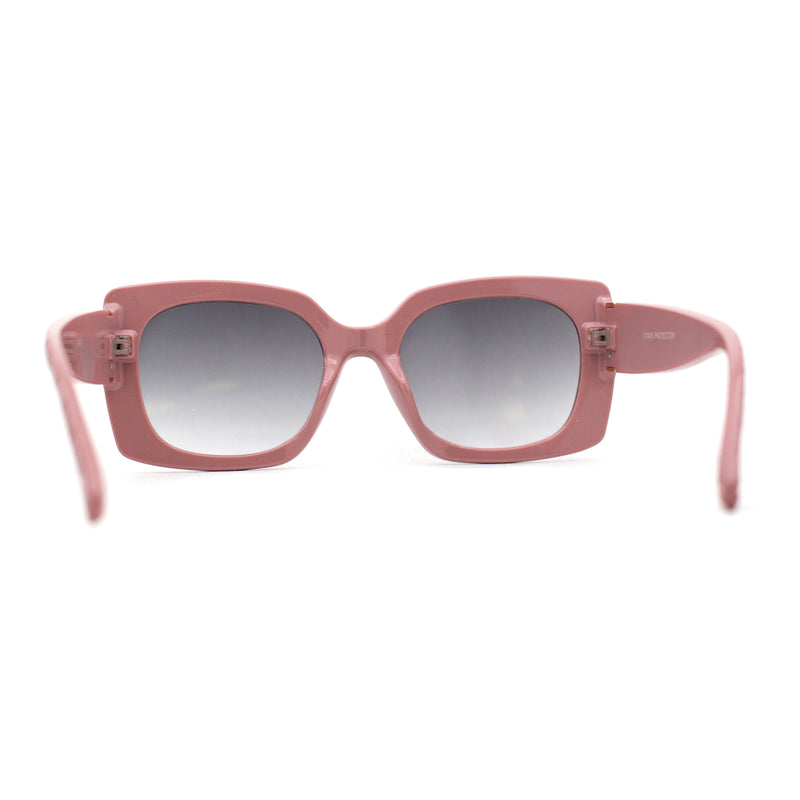 Womens Mod Minimal Designer Fashion Rectangle Sunglasses