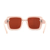 Womens Rectangle Rimless Thick Plastic Retro Designer Sunglasses