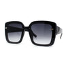 Womens Rectangle Rimless Thick Plastic Retro Designer Sunglasses