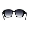 Womens Rectangle Rimless Thick Plastic Retro Designer Sunglasses