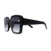 Womens Rectangle Rimless Thick Plastic Retro Designer Sunglasses