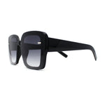 Womens Rectangle Rimless Thick Plastic Retro Designer Sunglasses