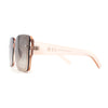 Womens Rectangle Rimless Thick Plastic Retro Designer Sunglasses