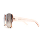 Womens Rectangle Rimless Thick Plastic Retro Designer Sunglasses