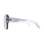 Womens Rectangle Rimless Thick Plastic Retro Designer Sunglasses