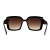 Womens Rectangle Rimless Thick Plastic Retro Designer Sunglasses