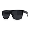 Polarized Mens Classic Sport Flat Top Horn Rim Large Sunglasses