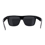 Polarized Mens Classic Sport Flat Top Horn Rim Large Sunglasses