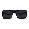 Mens Wrap Around Rectangle Biker Plastic Sunglasses