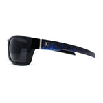 Mens Wrap Around Rectangle Biker Plastic Sunglasses