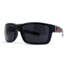 Mens Wrap Around Rectangle Biker Plastic Sunglasses