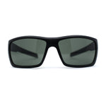 Mens Wrap Around Rectangle Biker Plastic Sunglasses