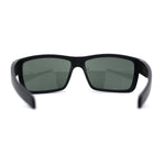 Mens Wrap Around Rectangle Biker Plastic Sunglasses