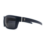 Mens Wrap Around Rectangle Biker Plastic Sunglasses