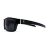 Mens Wrap Around Rectangle Biker Plastic Sunglasses