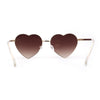 Womens Classic Metal Rim Heart Shape Valentines Sunglasses