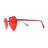 Womens Classic Metal Rim Heart Shape Valentines Sunglasses