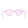 Womens Classic Metal Rim Heart Shape Valentines Sunglasses