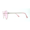 Womens Classic Metal Rim Heart Shape Valentines Sunglasses