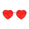 Womens Classic Metal Rim Heart Shape Valentines Sunglasses