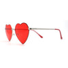 Womens Classic Metal Rim Heart Shape Valentines Sunglasses