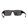 Mens Color Mirror Rectangle Wrap Plastic Sport Sunglasses