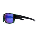 Mens Color Mirror Rectangle Wrap Plastic Sport Sunglasses
