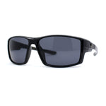 Mens Color Mirror Rectangle Wrap Plastic Sport Sunglasses