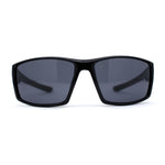 Mens Color Mirror Rectangle Wrap Plastic Sport Sunglasses