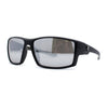 Mens Color Mirror Rectangle Wrap Plastic Sport Sunglasses