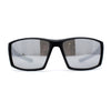 Mens Color Mirror Rectangle Wrap Plastic Sport Sunglasses