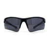 Classic Mens Baseball Half Rim Wrap Around Plastic Sunglasses