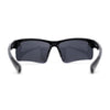 Classic Mens Baseball Half Rim Wrap Around Plastic Sunglasses