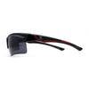 Classic Mens Baseball Half Rim Wrap Around Plastic Sunglasses