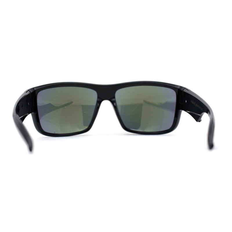 Mens Classic Thick Plastic Horn Sport Sunglasses