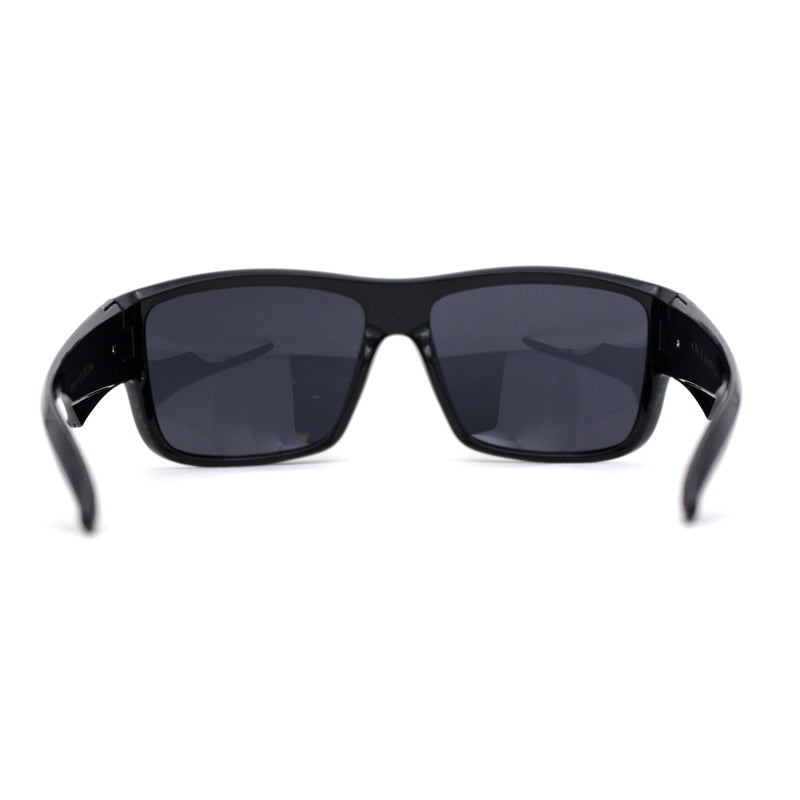 Mens Classic Thick Plastic Horn Sport Sunglasses