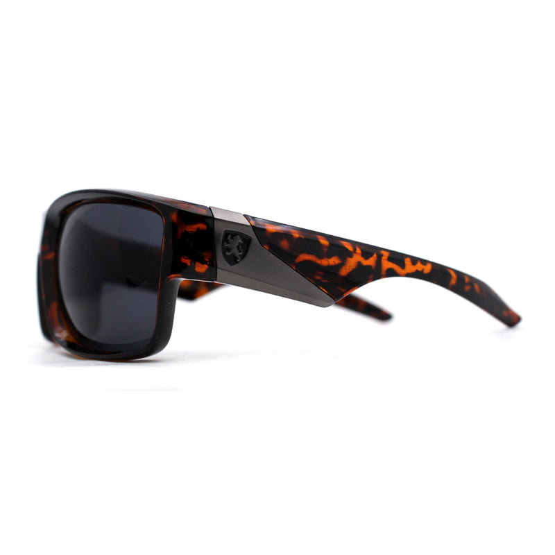 Mens Classic Thick Plastic Horn Sport Sunglasses