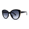 Womens Oversize Cat Eye Inset Lens Metal Jewel Edge Retro Sunglasses