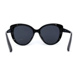 Womens Oversize Cat Eye Inset Lens Metal Jewel Edge Retro Sunglasses