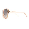 Womens Oversize Cat Eye Inset Lens Metal Jewel Edge Retro Sunglasses