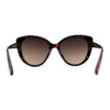 Womens Oversize Cat Eye Inset Lens Metal Jewel Edge Retro Sunglasses