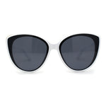 Womens Oversize Cat Eye Inset Lens Metal Jewel Edge Retro Sunglasses